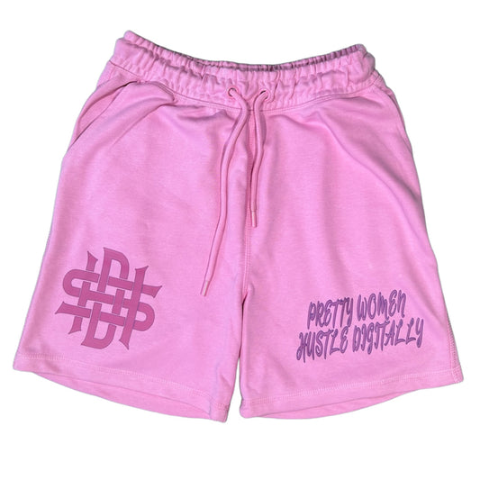 Women Pink Cotton DHS Shorts